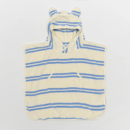 Kids Character Hooded Towel - Sammy the Seagull Blue Stripe