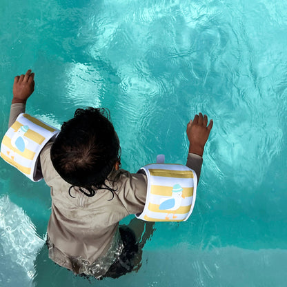Kids Floaties - Sammy the Seagull Mustard Stripe