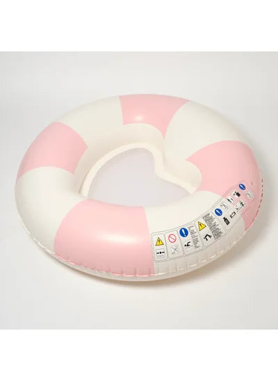 Luxe Pool Ring - Stole My Heart Pink Stripe
