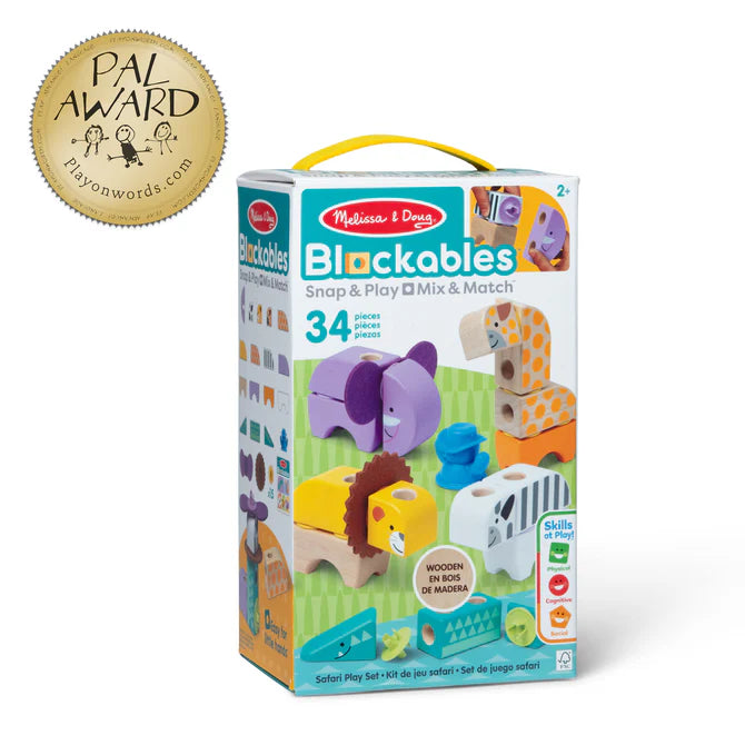 Blockables Safari Animals Building Set - 34pc