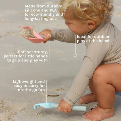 Silicone Sand Spade & Rake Apple Sorbet