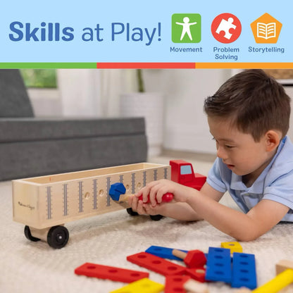 Wooden Big Rig Building Set