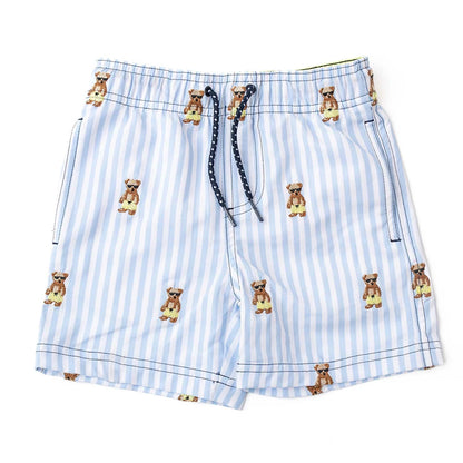 Teddy Icon Embroidered Swim Trunks