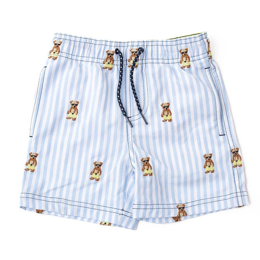 Teddy Icon Embroidered Swim Trunks