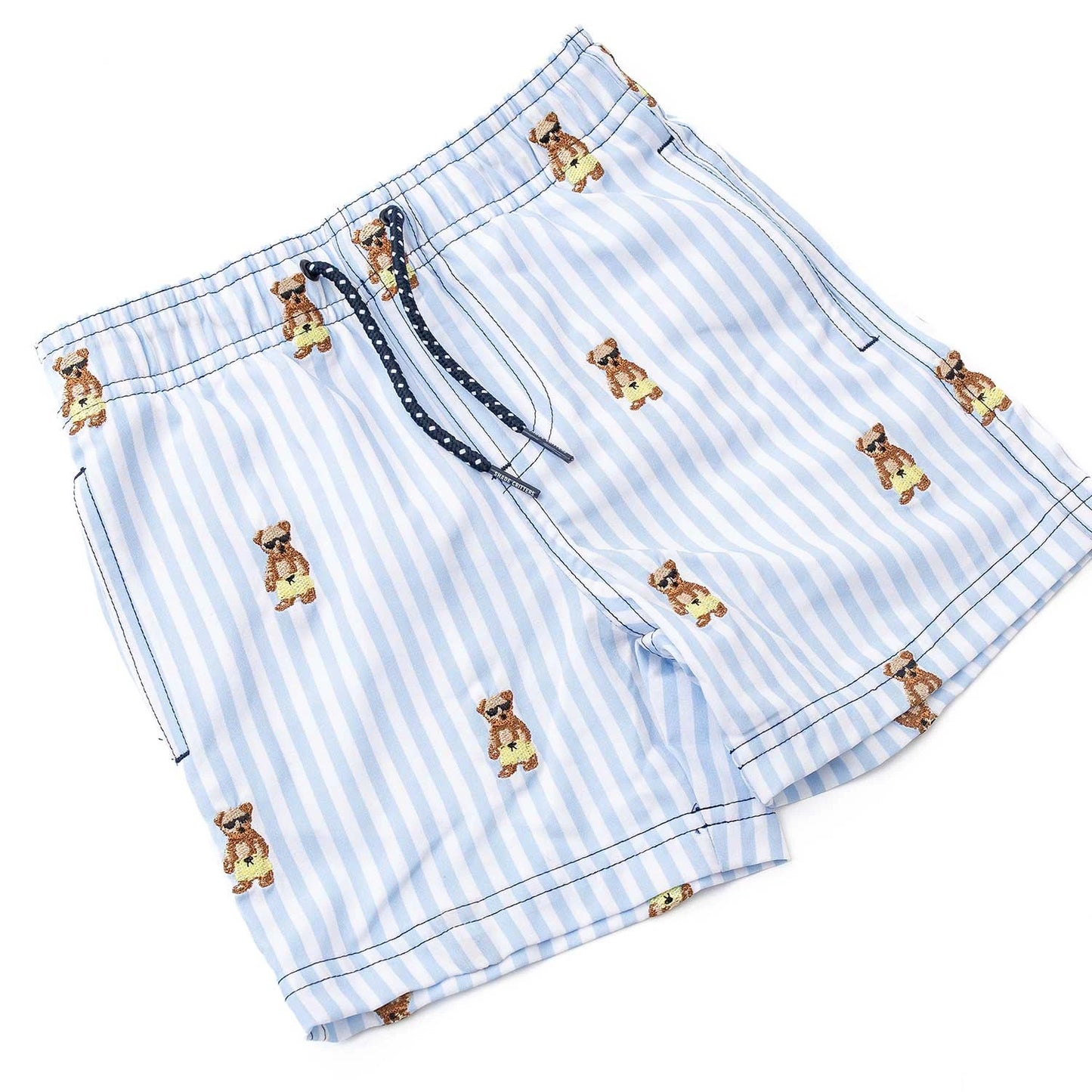 Teddy Icon Embroidered Swim Trunks