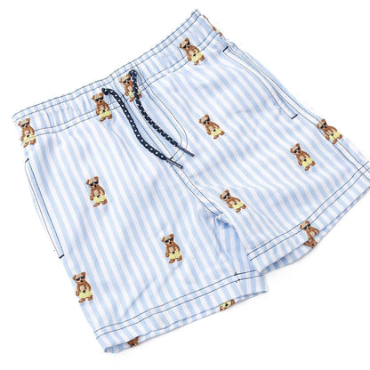 Teddy Icon Embroidered Swim Trunks