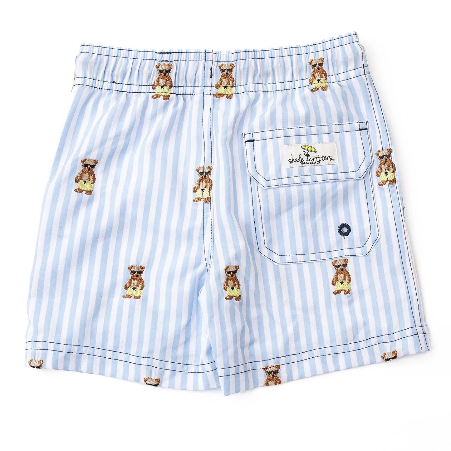 Teddy Icon Embroidered Swim Trunks