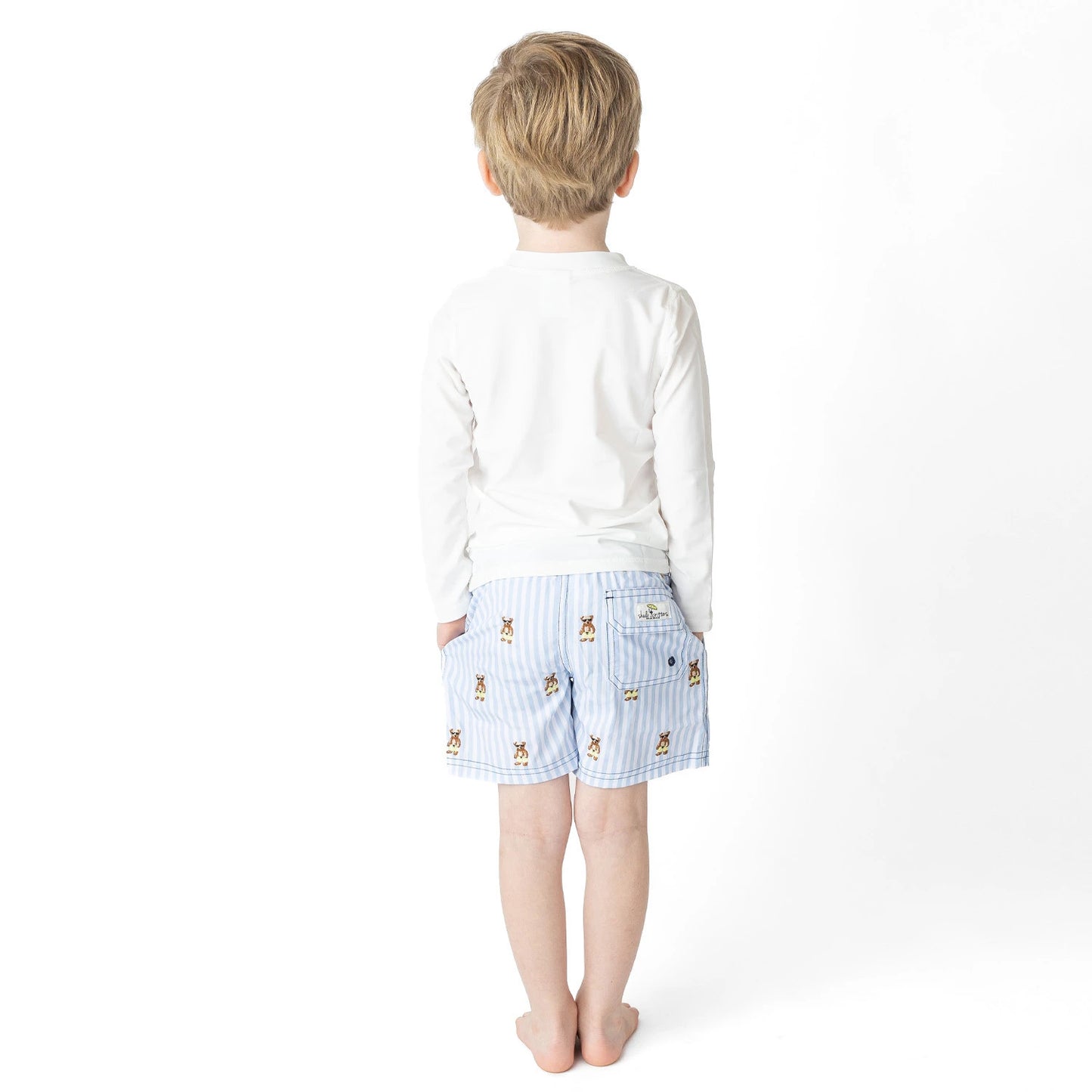 Teddy Icon Embroidered Swim Trunks