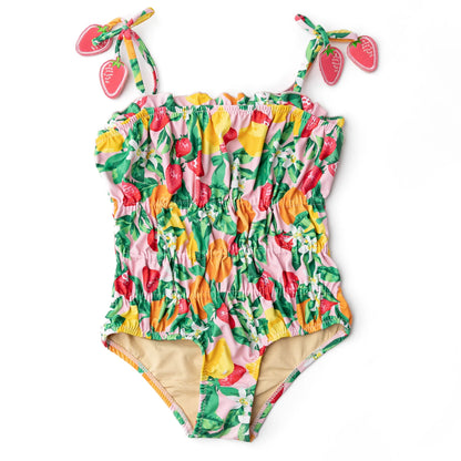 Fruit Punch Girls Smocked One Piece Swimsuit