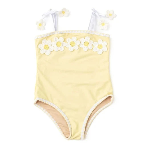 Butter Daisy Girls Crochet One Piece Swimsuit