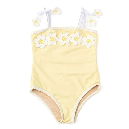 Butter Daisy Girls Crochet One Piece Swimsuit