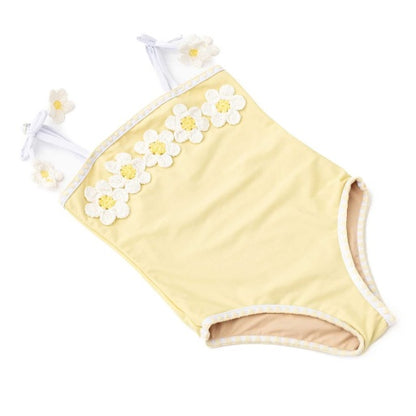 Butter Daisy Girls Crochet One Piece Swimsuit