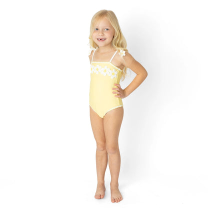 Butter Daisy Girls Crochet One Piece Swimsuit