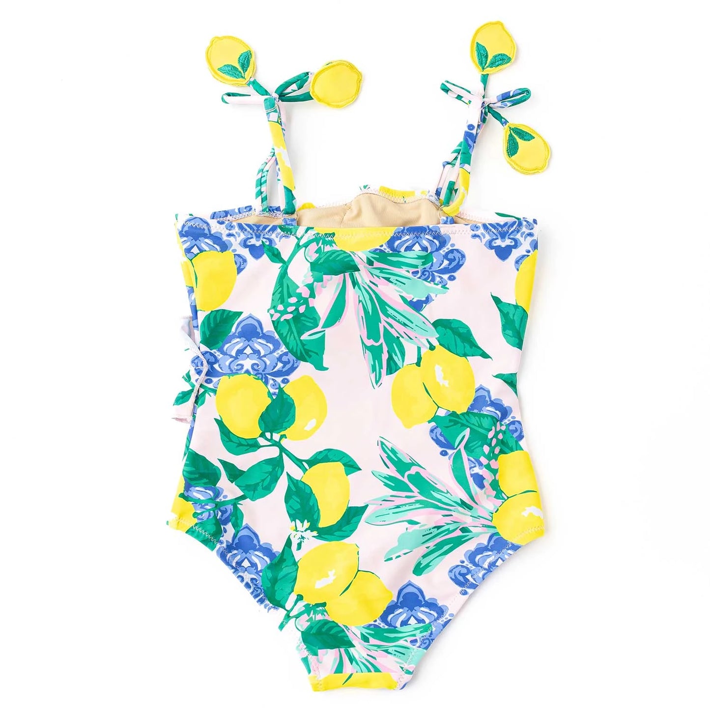 Santorini Citrus 1pc Ruffle Swim Suit