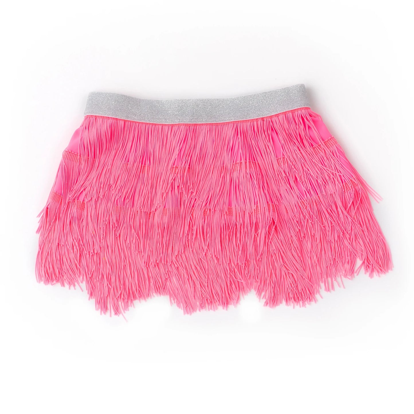Hot Pink Girls Fringe Skirt Cover Up