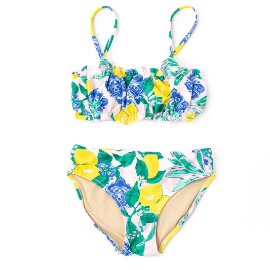 Santorini Citrus Girls Smocked Two Piece Swim Set