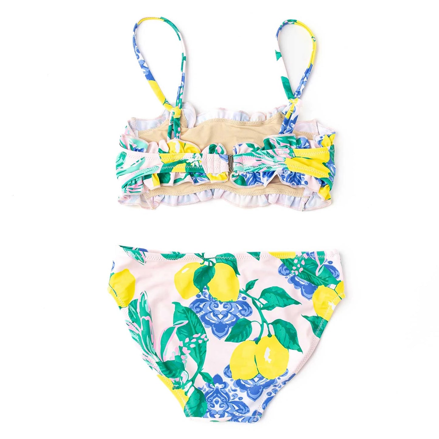 Santorini Citrus Girls Smocked Two Piece Swim Set