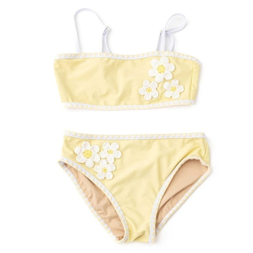 Butter Daisy Tween Girls Crochet Two Piece Swimsuit