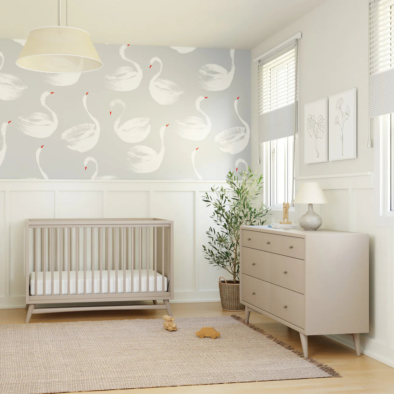 Peggy 3-in-1 Convertible Crib with Toddler Bed Conversion Kit Exclusive - Taupe