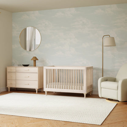Lolly 3-in-1 Convertible Crib with Toddler Bed Conversion Kit - Washed Natural