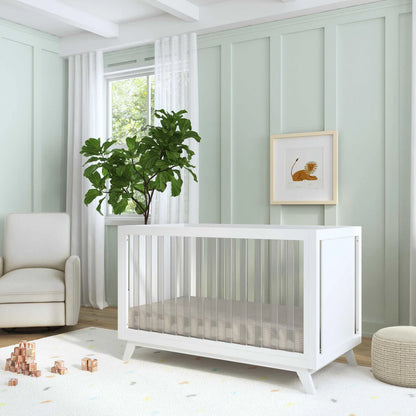 Otto 3-in-1 Convertible Crib | Acrylic Slats - White