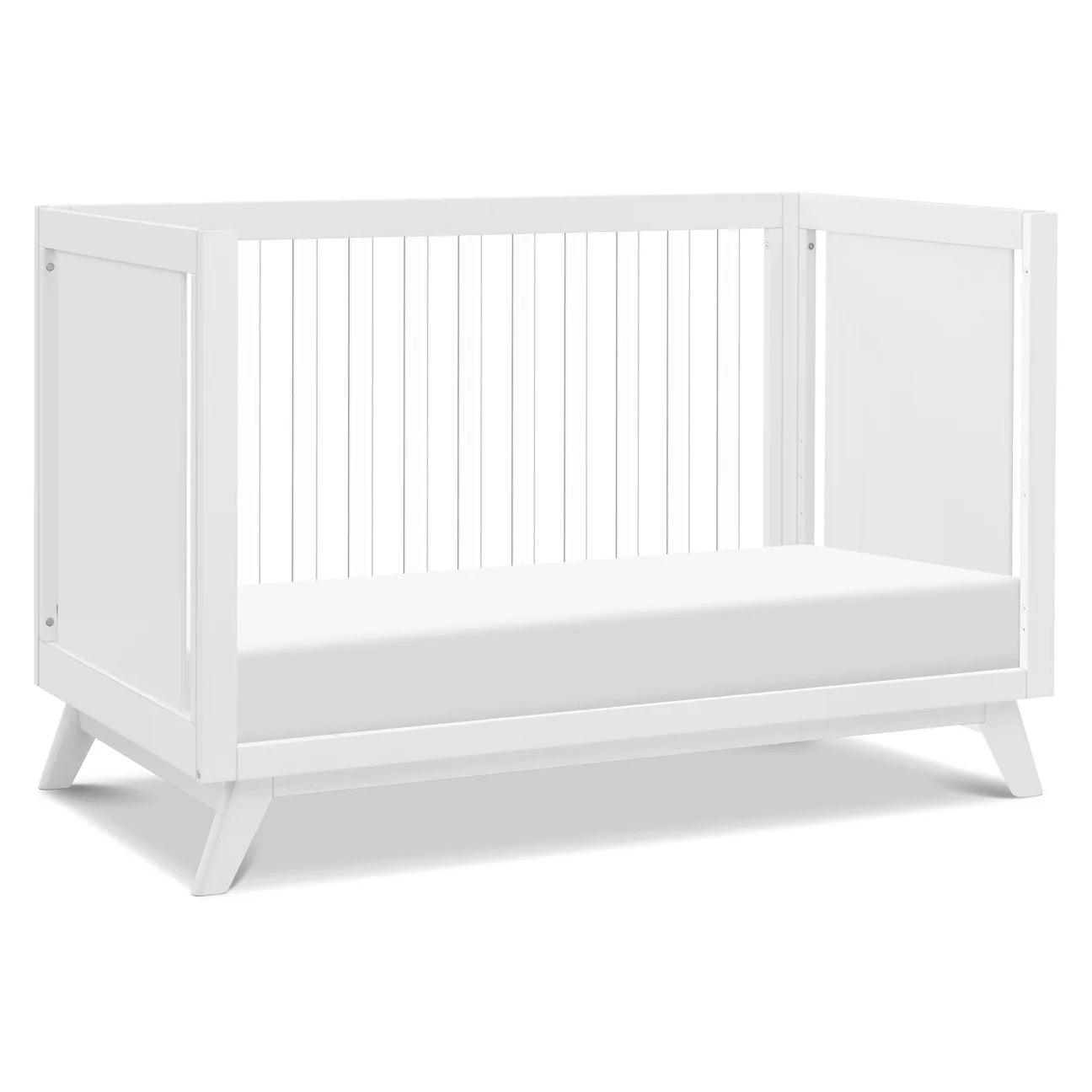 Otto 3-in-1 Convertible Crib | Acrylic Slats - White