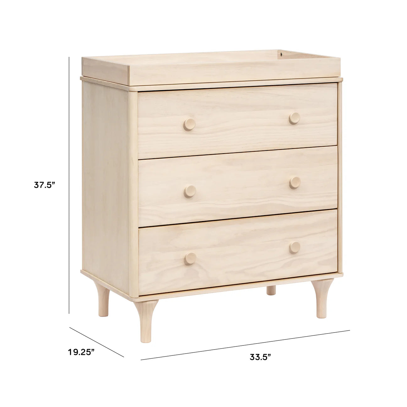Lolly 3-Drawer Changer Dresser - Washed Natural