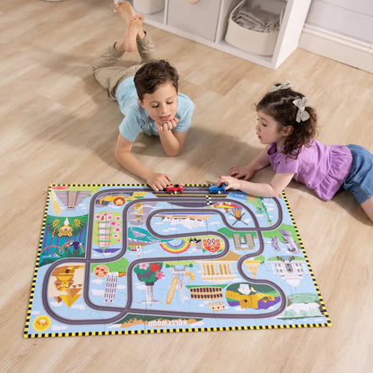 Race Around the World Tracks Floor Puzzle (48 pcs)