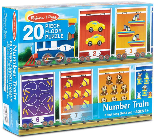 NUMBER TRAIN FLOOR PUZZLE (20 PC)