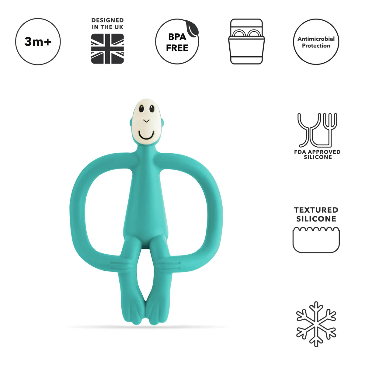 Green Original Monkey Teething Toy