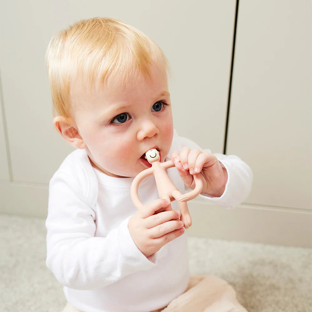 Dusty Pink Original Monkey Teething Toy