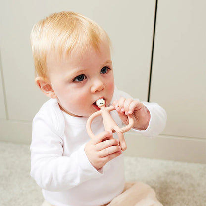 Dusty Pink Original Monkey Teething Toy