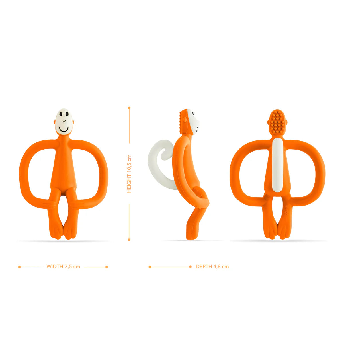 Orange Original Monkey Teething Toy