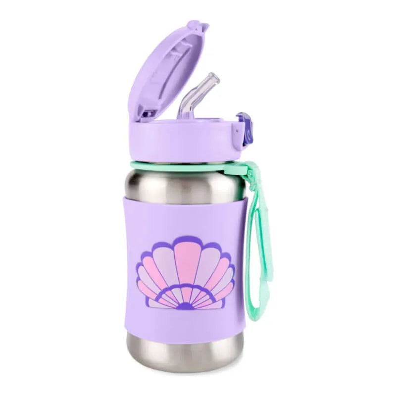 Spark Style Stainless Steel Straw Bottle - Seashell