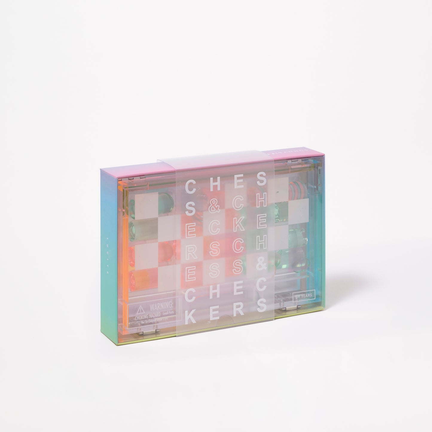 Mini Lucite Chess & Checkers - Aurora