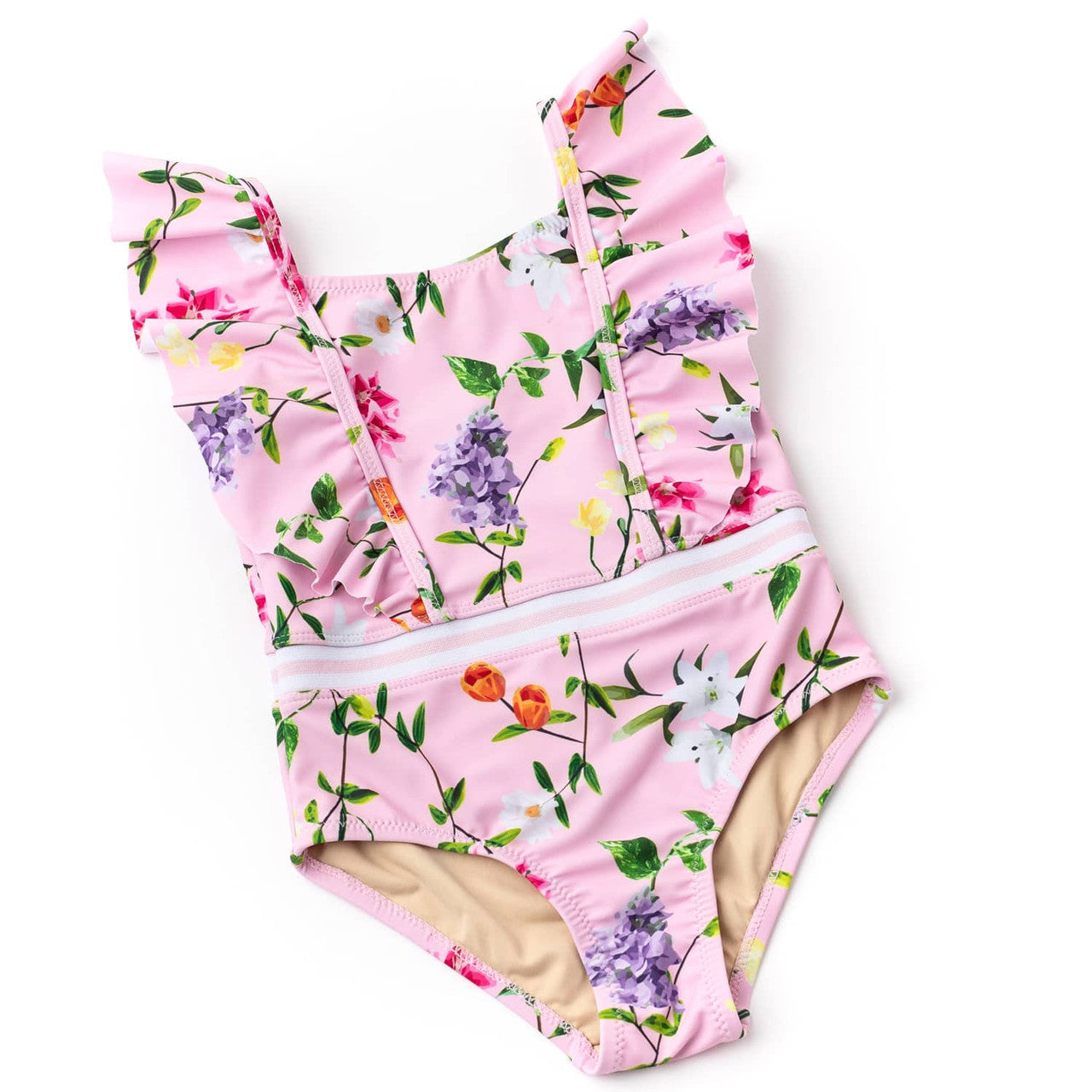 Wildflowers Ruffle Shoulder Swimsuit