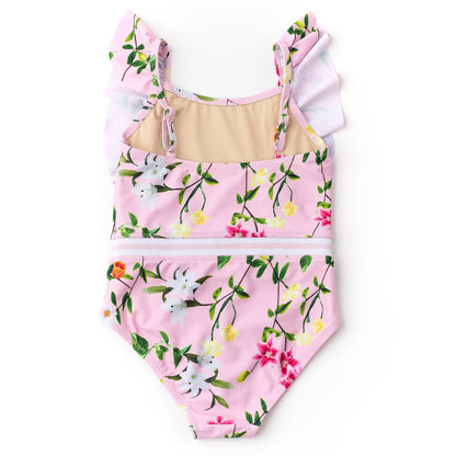 Wildflowers Ruffle Shoulder Swimsuit