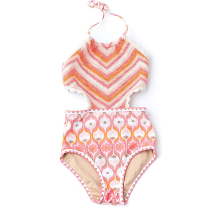 Summer Sorbet Crochet Halter  Swimsuit