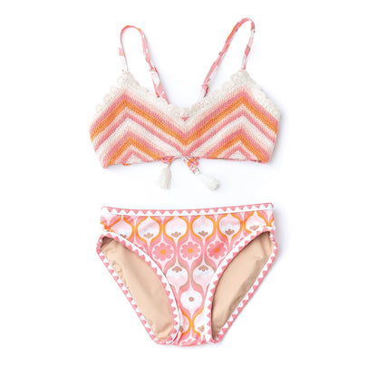 Summer Sorbet Crochet Tie Back Bikini