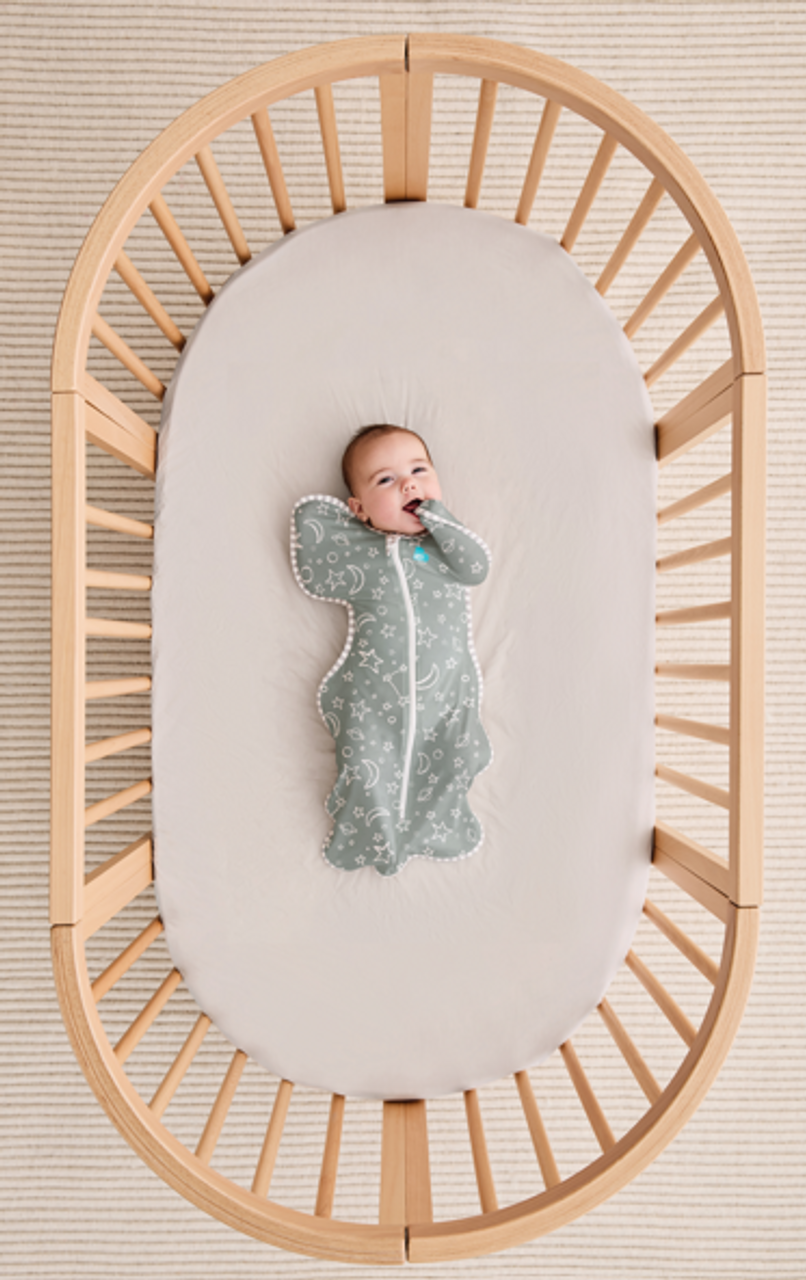 SWADDLE UP™ Bamboo 1.0 TOG Stars & Moon - Olive - SMALL