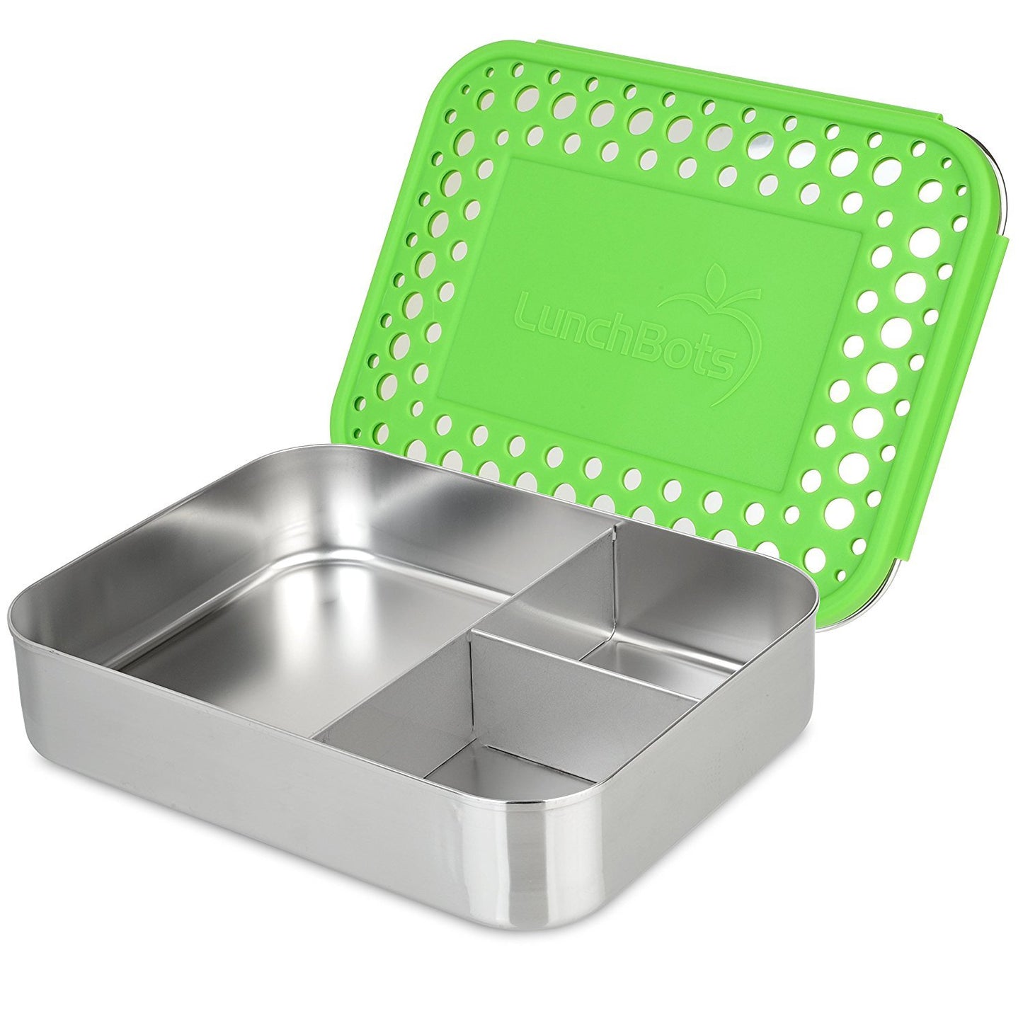 Large Trio Bento Box - Green Dots