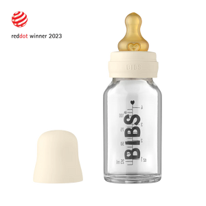 Baby Glass Bottle Complete Set 110ml - Ivory