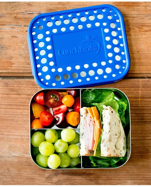 Medium Duo Bento Box - Green Dots