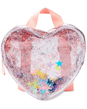 Load image into Gallery viewer, Clear Glitter Heart Backpack
