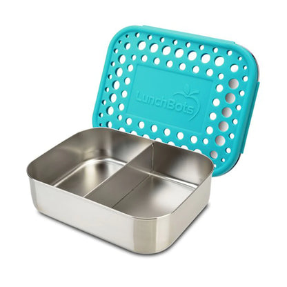 Medium Duo Bento Box - Aqua Dots