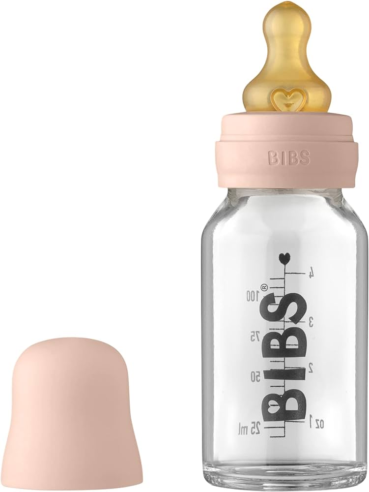 Baby Glass Bottle Complete Set 110ml - Blush