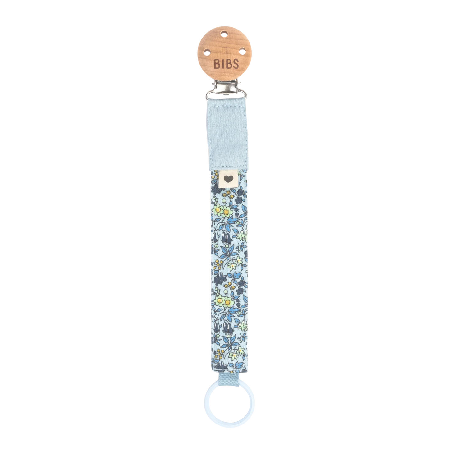 BIBS x LIBERTY Pacifier Clip - Chamomile Lawn Baby Blue