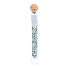 Load image into Gallery viewer, BIBS x LIBERTY Pacifier Clip - Chamomile Lawn Baby Blue
