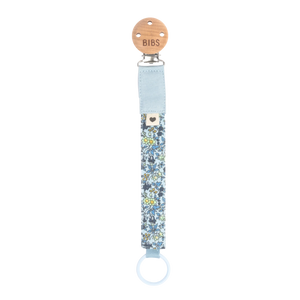 BIBS x LIBERTY Pacifier Clip - Chamomile Lawn Baby Blue