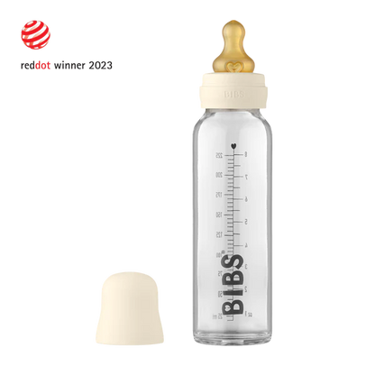 Baby Glass Bottle Complete Set 225ml - Ivory